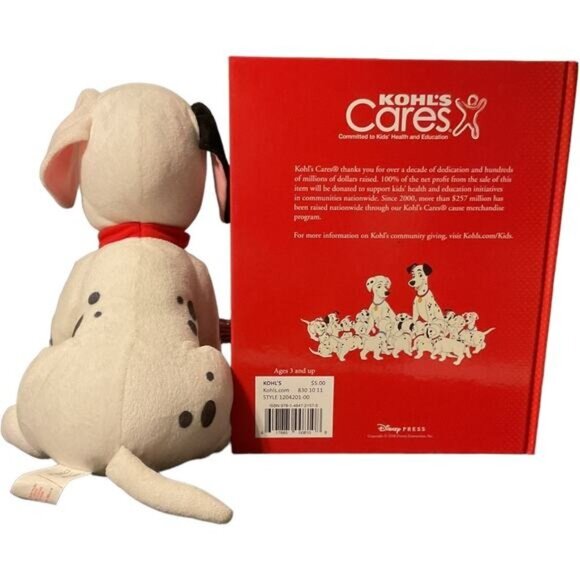 Disney Kohls Cares 101 Dalmatians 12" Plush Puppy & Hardcover Storybook Set - Picture 2 of 10